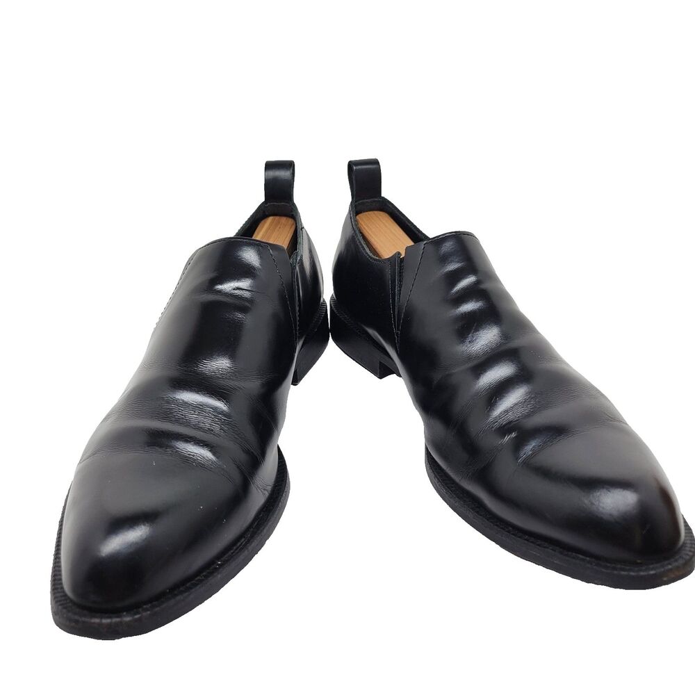Comme Des Garcons Black Leather Loafers 24cm Womens US 7 Mens US 6 - Picture 2 of 16